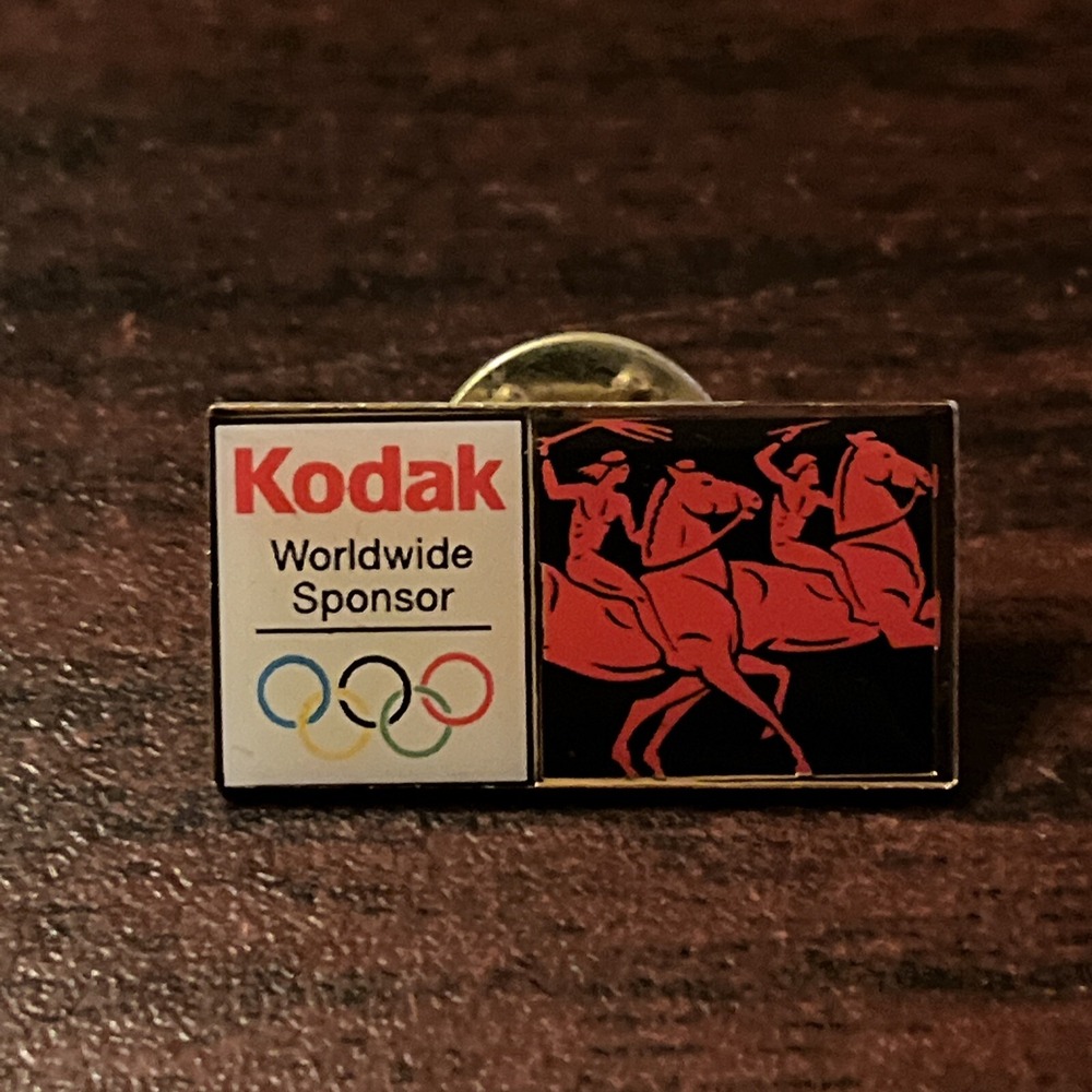 Vintage Kodak Worldwide Sponsor Athens Greece‎ Olympics Lapel Hat Pin